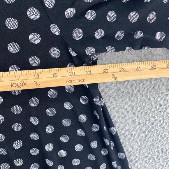 Chicos Top Womens 3 US Extra Large Solar Dots Tunic Black Hi Low Sharkbite Knit - Picture 8 of 10